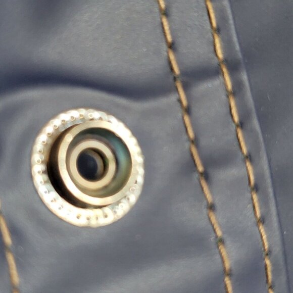 Reversable Mallard Duck Print Hooded Raincoat Snap Buttons Drawstring. Size L - Picture 6 of 16